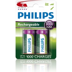ProPlus Philips Batterien C 3000 mAh 2 Stück im Blister (12 Stk., C, 3000 mAh), Batterien + Akkus