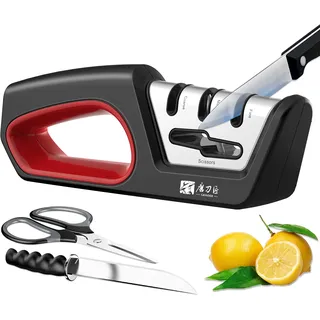 TG2017 4-in-1 Profi-Messerschärfer – Professioneller Diamant-Schleifer mit Präzisionsfunktion für Küchenmesser & Scheren