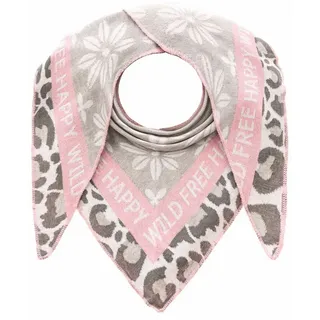 Zwillingsherz »"Blumen & Leo"« Eyecatcher Tuch, Mustermix: Leomuster und Blumen, Feinstrick, wärmend