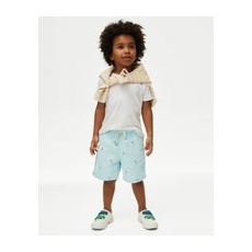 M&S Collection Shorts aus reiner Baumwolle mit Palmenmotiv (2-8 Jahre) - Light Turquoise, Light Turquoise, 3-4 Y