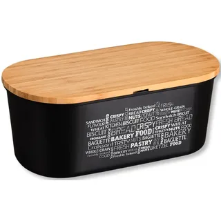 KESPER Brotbox Melamin/Bambus Schwarz/Braun