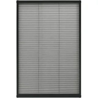 vidaXL Insektenschutz-Plissee für Fenster Aluminium Anthrazit 80x160cm - Grau