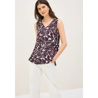 Cecil Blusentop ärmellos, mit V-Ausschnitt und grafischem Muster, rot