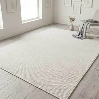 Sehrazat Teppich "Ada, auch als Läufer" rechteckig 10 mm Höhe Kurzflor, robust, Wohnzimmer, creme