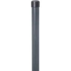 Alberts 617783 Zaunpfosten für Fix-Clip pro | für die Befestigung mit Einschlag-Bodenhülsen | zinkphosphatiert, anthrazit kunststoffbeschichtet (RAL 7016) | Länge 1500 mm | Schellen-Ø 34 mm