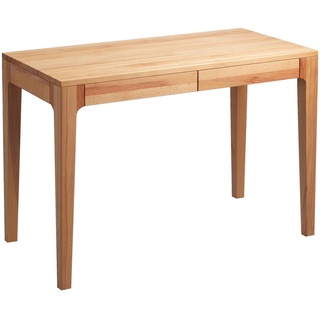 M2 Kollektion 610517 Schreibtisch / Sekretär / Konsolentisch Kona, Echtholz Kernbuche massiv geölt, mit Schubladen, 110x55cm, Höhe 76cm