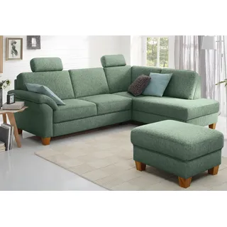 Home Affaire Ecksofa »Borkum L-Form, B: 249 cm - OTTO. Verlässliche Qualität.« optional Bettfunktion, Federkern, grün
