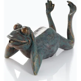 esotec Wasserspeier-Figuren Frosch Einzelfigur Teichfigur 100731 - Bronze, Grau