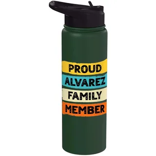 Alvarez Retro Alvarez Nachname Alvarez Stainless Steel Insulated Water Bottle