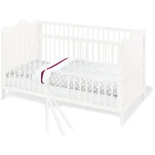 Pinolino® Babybett »Florentina«, Made in Europe, Liegehöhe 3-fach verstellbar, mit Schlupfsprossen, weiß