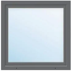 Kunststofffenster ARON Basic weiß/anthrazit 850x900 mm DIN Links