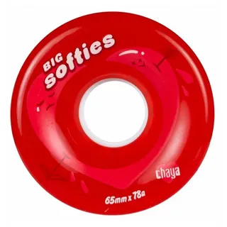 Chaya Big Softie Rad 4 Einheiten - Clear Red - 65 x 37 mm