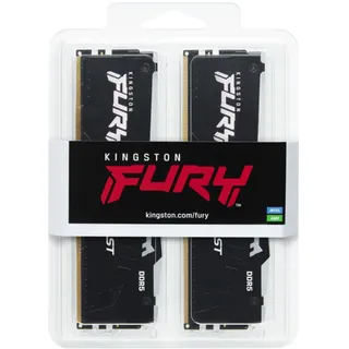 Kingston FURY Beast (2 x 16GB, 6000 MHz, DDR5-RAM, DIMM), RAM, Schwarz