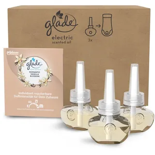 Glade (Brise) Electric Scented Oil Nachfüller, elektrischer Raumduft mit Duftöl, Romantic Vanilla Blossom, 3er Pack (3x20ml)