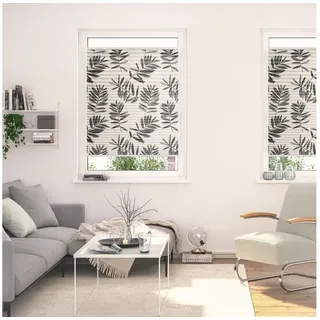 Lichtblick Plissee Klemmfix, ohne Bohren, blickdicht, Black Watercolor Branches« blickdicht freihängend, schwarz