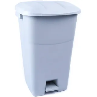 tayg - Abfallbehälter 60 Liter mit Pedal, grauem Untergrund und grauem Deckel