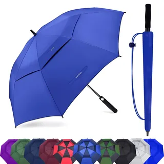 Baraida Golfschirm Groß 157/172/182cm Extra Groß Doppelkuppel Umbrella belüftet Winddicht Wasserdicht Automatisches Öffnen Golfschirm für Männer Frauen Familie