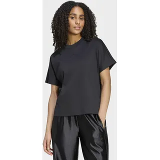 T-Shirt ADIDAS SPORTSWEAR "SOFT LUX LOCKERES", Damen, Gr. XXL, schwarz, Obermaterial: 100% Baumwolle, Rundhals, Shirts T-Shirt