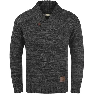 Schalkragenpullover SOLID "Schalkragenpullover SDPhil", Herren, Gr. XXL, schwarz, Obermaterial: 100% Baumwolle CO., Pullover Schalkragenpullover