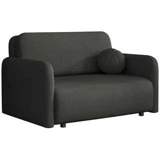 Mirjan24 Sofa Viva Sun Ii Schlafsofa mit Schlaffunktion und Bettkasten, 2-Sitzer (Farbe: Velo 636) - Schwarz