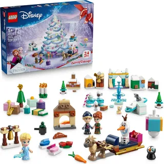 LEGO Disney Die Eiskönigin 43273 Adventskalender 2025, 24 Mini Spielzeuge, 5 Figuren, Inklusive Brettspiel - Bunt