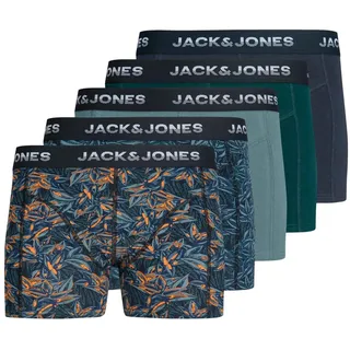 JACK & JONES »JACMAXWELL TRUNKS 5 PACK« Packung, 5 Stk., blau