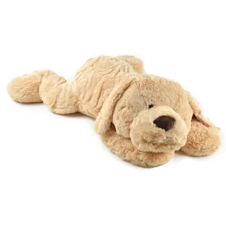 Pink Papaya Plüschhund Lucy, 100 cm großes Kuscheltier mit besonders weichem Fell - Braun