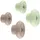 Garderobenhaken DOT 4tlg Set Taupe/Lindgrün