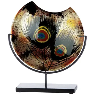 Casablanca by Gilde Dekovase »Peacock« aus Glas, Höhe ca. 37 cm, schwarz