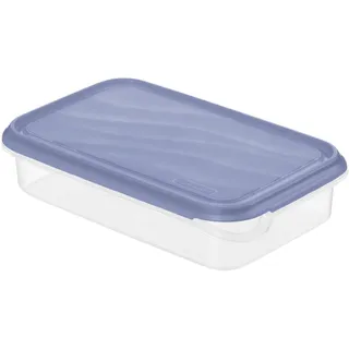 Rotho Kühlschrankdose Rondo 1 l flach horizon blau, Frischhaltedose