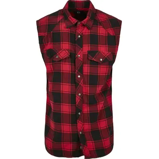 Brandit Textil Check Langarmhemd Rot/Black 6XL