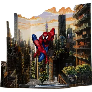 McFarlane Toys Marvel Spider-Man Posierte Figur im Massstab 1:10 mit Szene (Spider-Man 6)