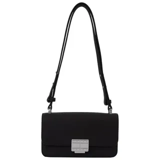 Tommy Hilfiger Tommy Jeans Umhängetasche TJW FASHIONISTA CROSSOVER, Damen Abendtasche, Henkeltasche mit Logo-Schmuckelement schwarz