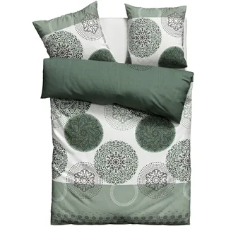 Tesso Linon grün 200 x 200 cm + 80 x 80 cm