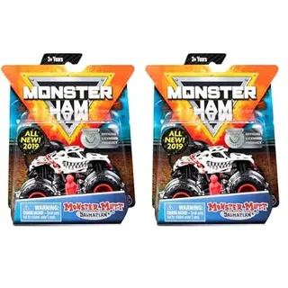 Monster Jam 6044941 - Original Truck mit Zubehör im Maßstab 1:64 (Sortierung mit verschiedenen Designs) (Packung mit 2)