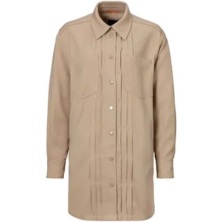 BOSS ORANGE Longblazer »C_Janjura-W Premium Damenmode«, mit Zierfalten, beige