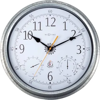 NeXtime 2790 Retro Uhr Aluminium grau