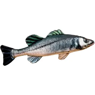 Gaby Das Europäische Wolfsbarsch Medium Kissen - Black / Green / White - One Size