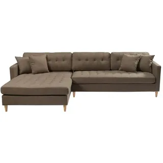 ebuy24 Ecksofa Stoff braun , Braun , Textil , L-Form , 290x177 cm , Wohnzimmer, Sofas & Couches, Wohnlandschaften, Ecksofas