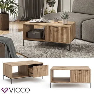 Vicco Couchtisch Eliza, 90 x 45 cm mit einer Schublade Vicco