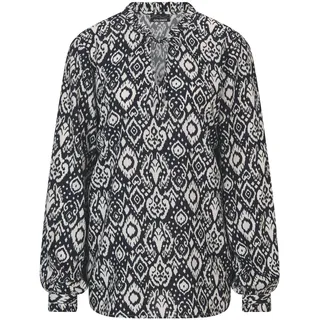 GOLDNER Schlupfbluse »Moderne Rüschenbluse mit Stehkragen«, schwarz