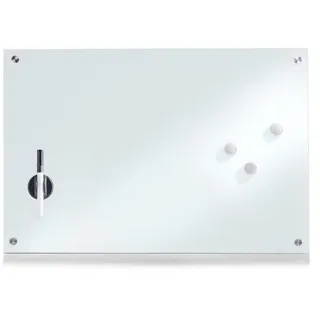 Zeller Present Memoboard , Weiß , Glas , 60x40x1.6 cm , Büromöbel, Bürobedarf, Sonstiger Bürobedarf