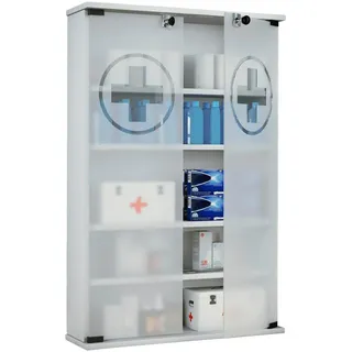 VCM Medizinschrank Weiß
