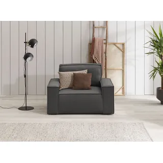 OTTO home Sessel SHERWOOD Polyester 120 x 85 x 86 cm grau