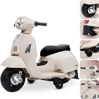 Vespa Elektroroller ab 18m, Elektrofahrzeug, Kinderfahrzeug Scooter Ecru - Beige