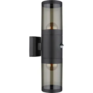 GLOBO Außenleuchte Xeloo Kunststoff 17x42x10,2 cm Bewegungsmelder schwarz