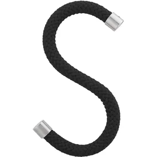 Peppermint Products LOOP HOOK | Textil-S-KLEIDERHAKEN aus Seil | 5er Set (Schwarz)