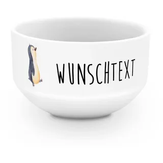 Mr. & Mrs. Panda Müslischale Pinguin marschieren - Personalisierte Geschenke, Schüssel Personalisieren, Müslischüssel, Bruder, Unausgeschlafen, Familie, Aufstehen, Suppenschüssel, Spazieren, Schale