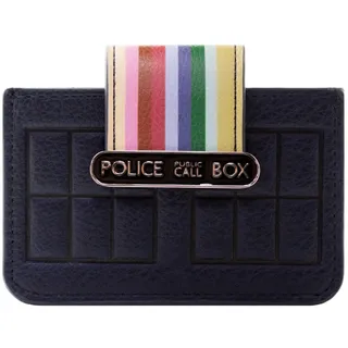 Tardis Dr Who Öffentliches Anruf Polizei Box mit Regenbogen Geldbörse Kartenhalter Kartenhalter, Blau