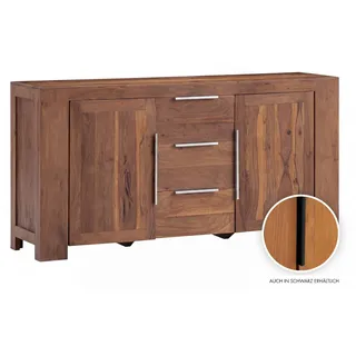 Sideboard Osbon Akazie - Metallgriffe Silber